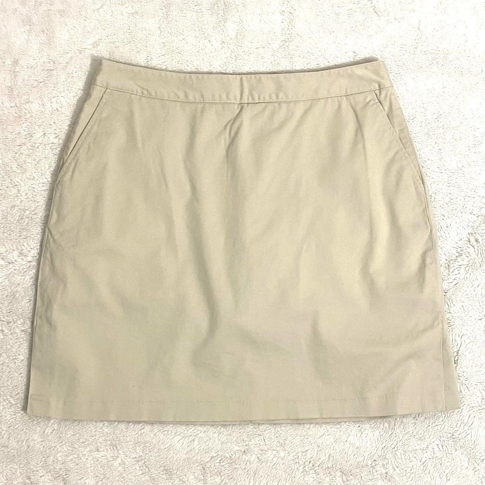 Adidas Cream Stretch Golf Skort/Skirt Women’s Size 10 Pockets 2 Front & 1 Back